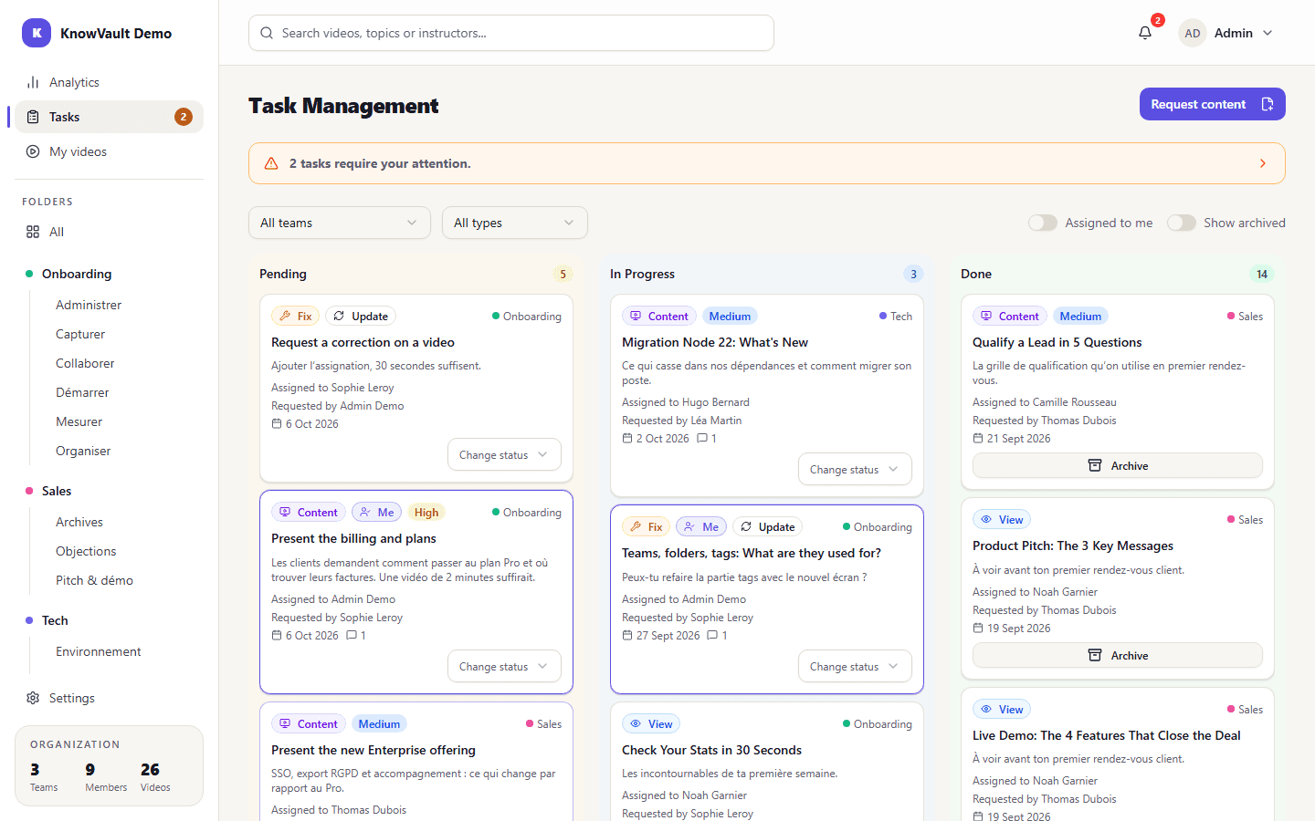 Task board